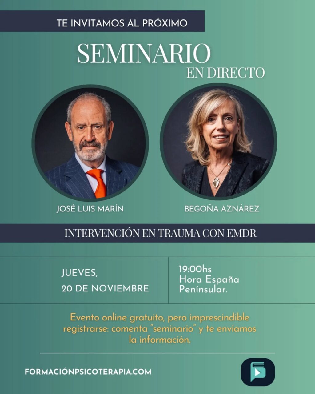 Instagram post from formacionpsicoterapia. This post is in position 1.